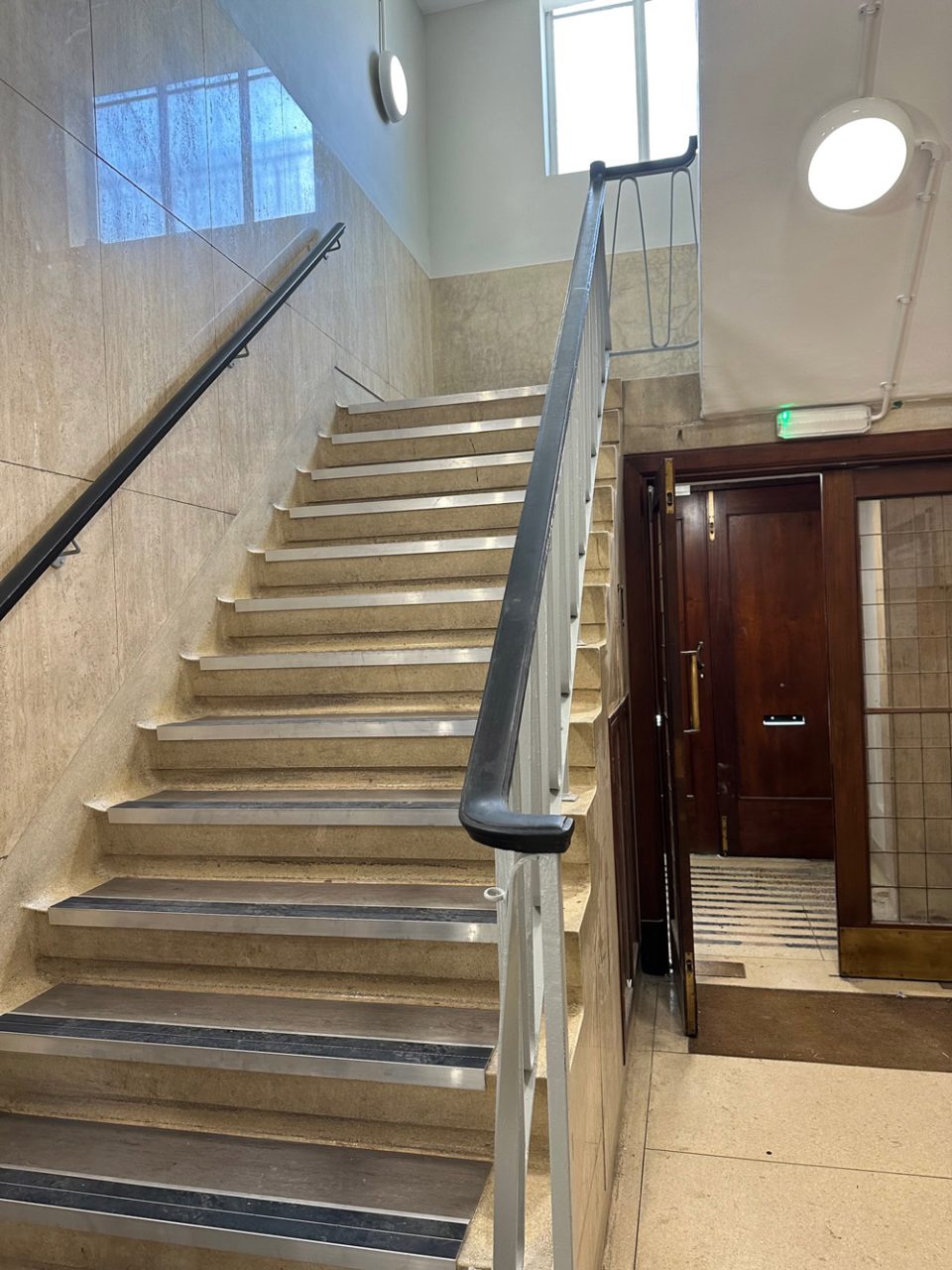 Communal hallway and stairs at Pearl House